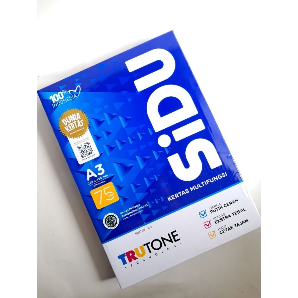 

Kertas hvs 1 rim sidu A3 75gsm