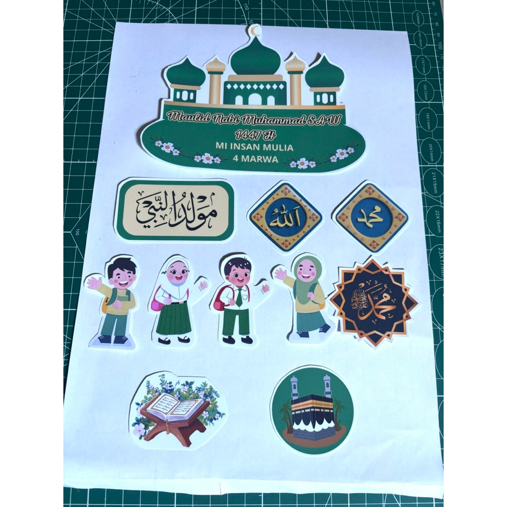 Hiasan tumpeng maulid nabi ,  topper maulid nabi