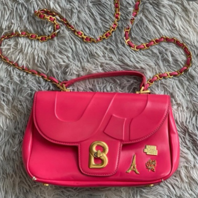 PRELOVED BUTTONSCARVES ALMA EMILY BAG MEDIUM PINK SECOND BEKAS WITH DEFFECT BALIKPAPAN SAMARINDA AS 