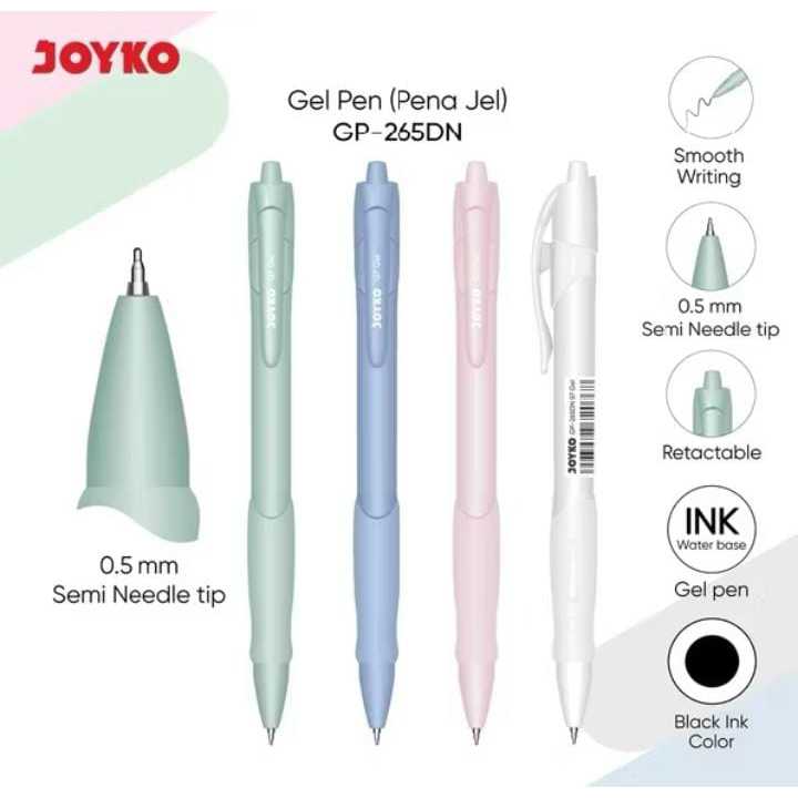 

( 1 PACK ) Gel Pen GP-265DN Q7 Gel Pulpen Pena 0.5 mm JOYKO 1 PACK ISI 12 BIJI