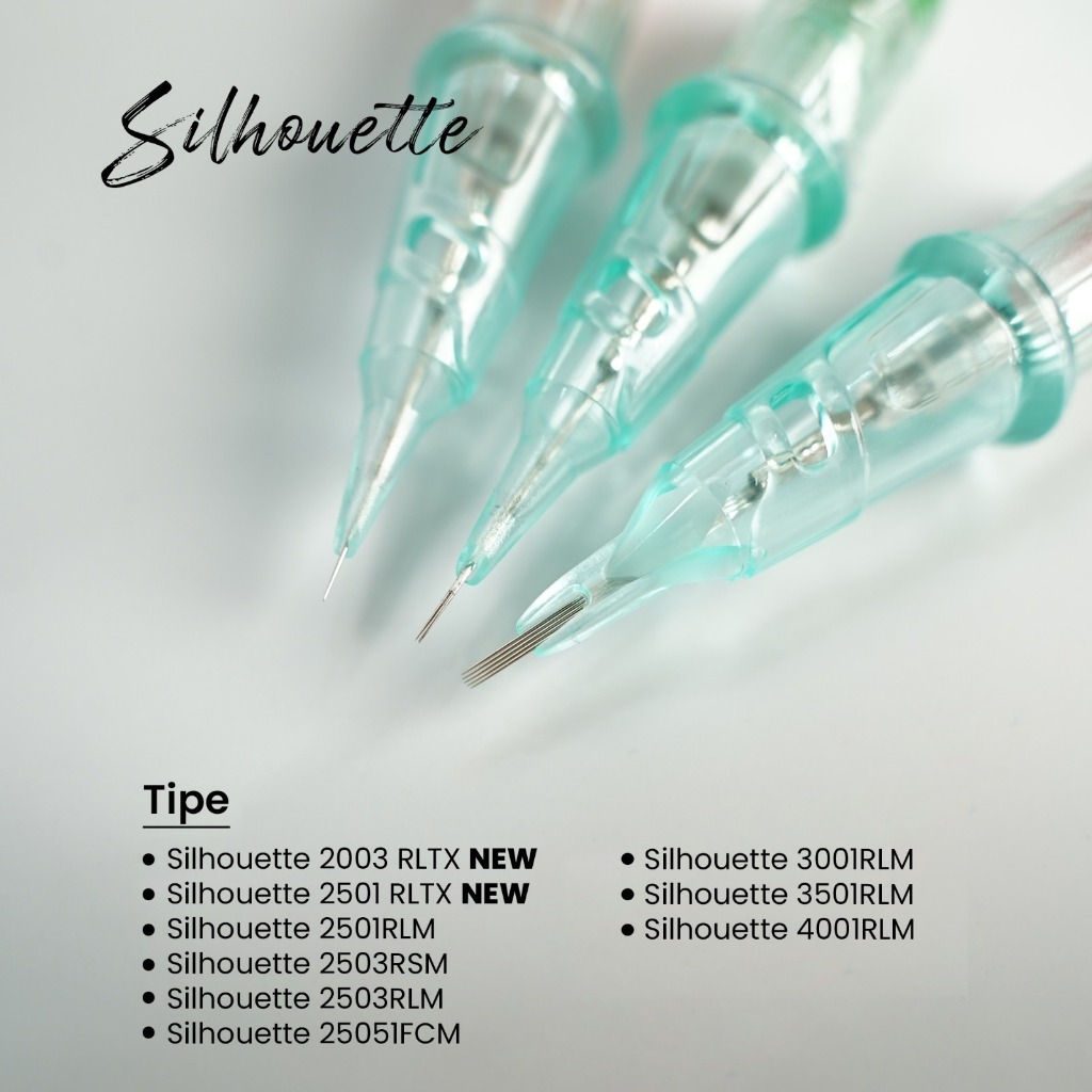 Silhouette Cartridge PMU and Tattoo Needle Universal / Jarum Cartridge Sulam dan Tattoo Universal