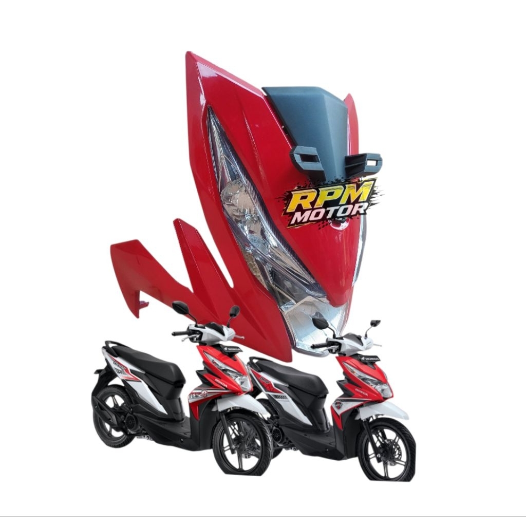 Full Set Tameng Body Depan Beat Fi ESP Merah K81 2016 2017 2018 2019