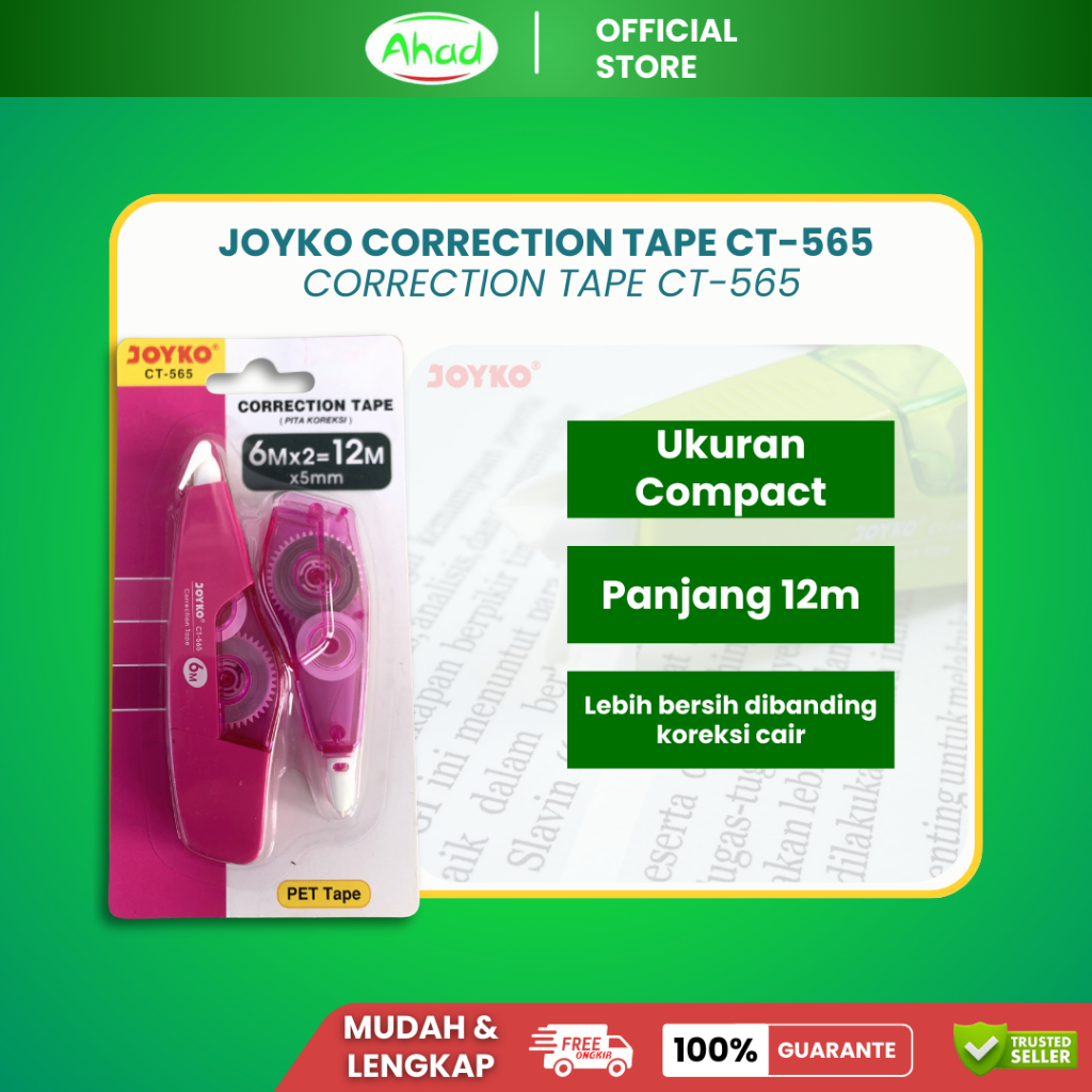 

Tip Ex Pita | Joyko Correction Tape CT-565 | Tip Ex Pita CT-565