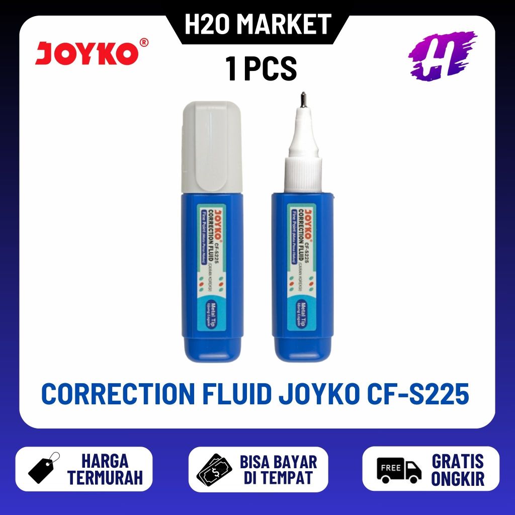 

❤️H2O❤️ Correction Fluid Cairan Koreksi Penghapus Cair Joyko CF-S225
