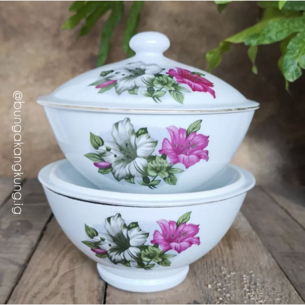 Tureen mangkok bunga kangkung kembang kangkung BK