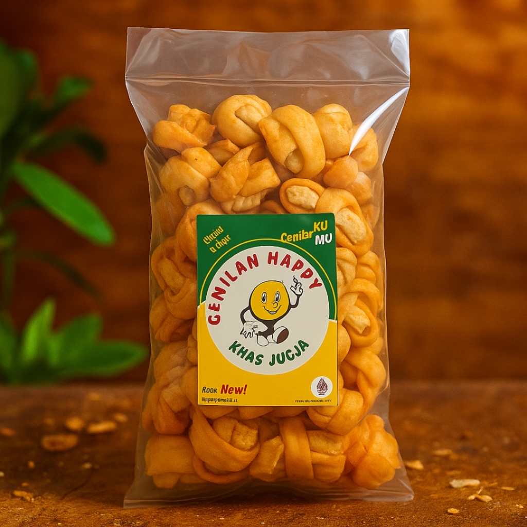 

Cemilan Happy Kerupuk Rempelo Rambak Khas Jogja Gurih Renyah 250gr