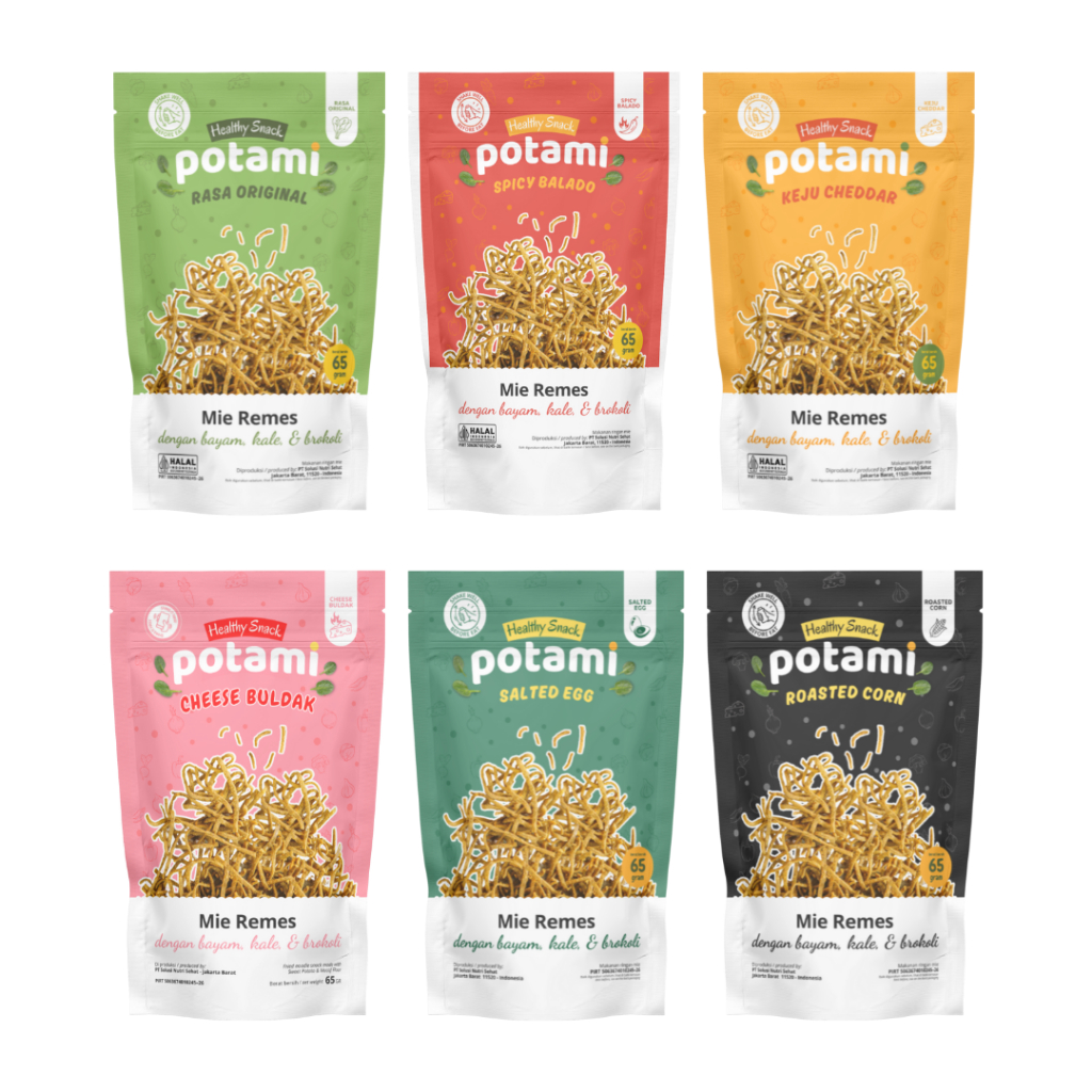

Potami Healthy Snack 65gr Mie Remes Bayam Original Spicy Cheese 65gr