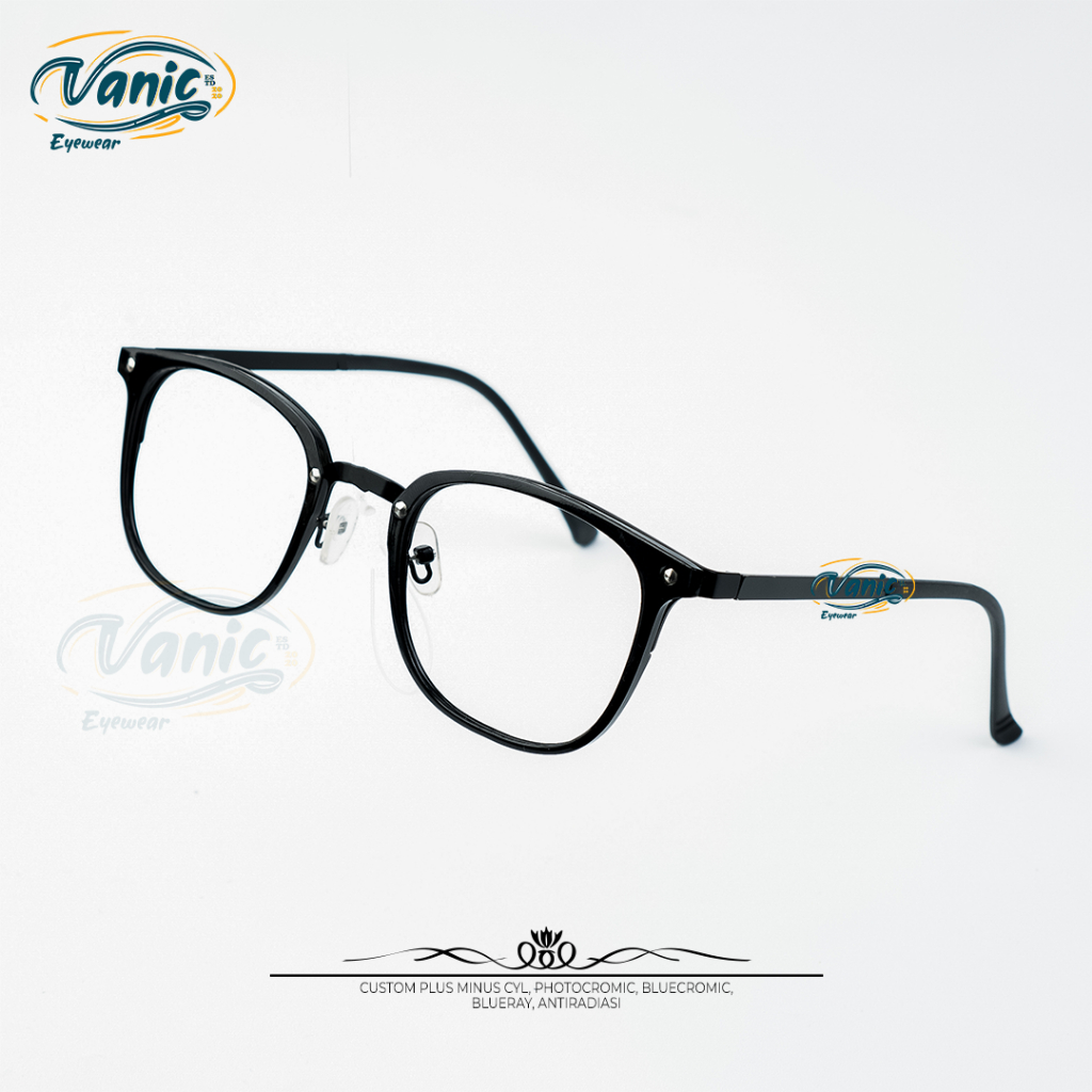 Kacamata Fashion Pria Wanita Frame Kotak Photocromic Antiradiasi VNC6011