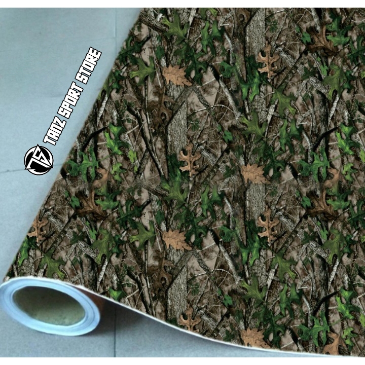

Stiker Camo Sticker Camouflage HTC Green 100x50cm Laminasi Doff Best Wrapping