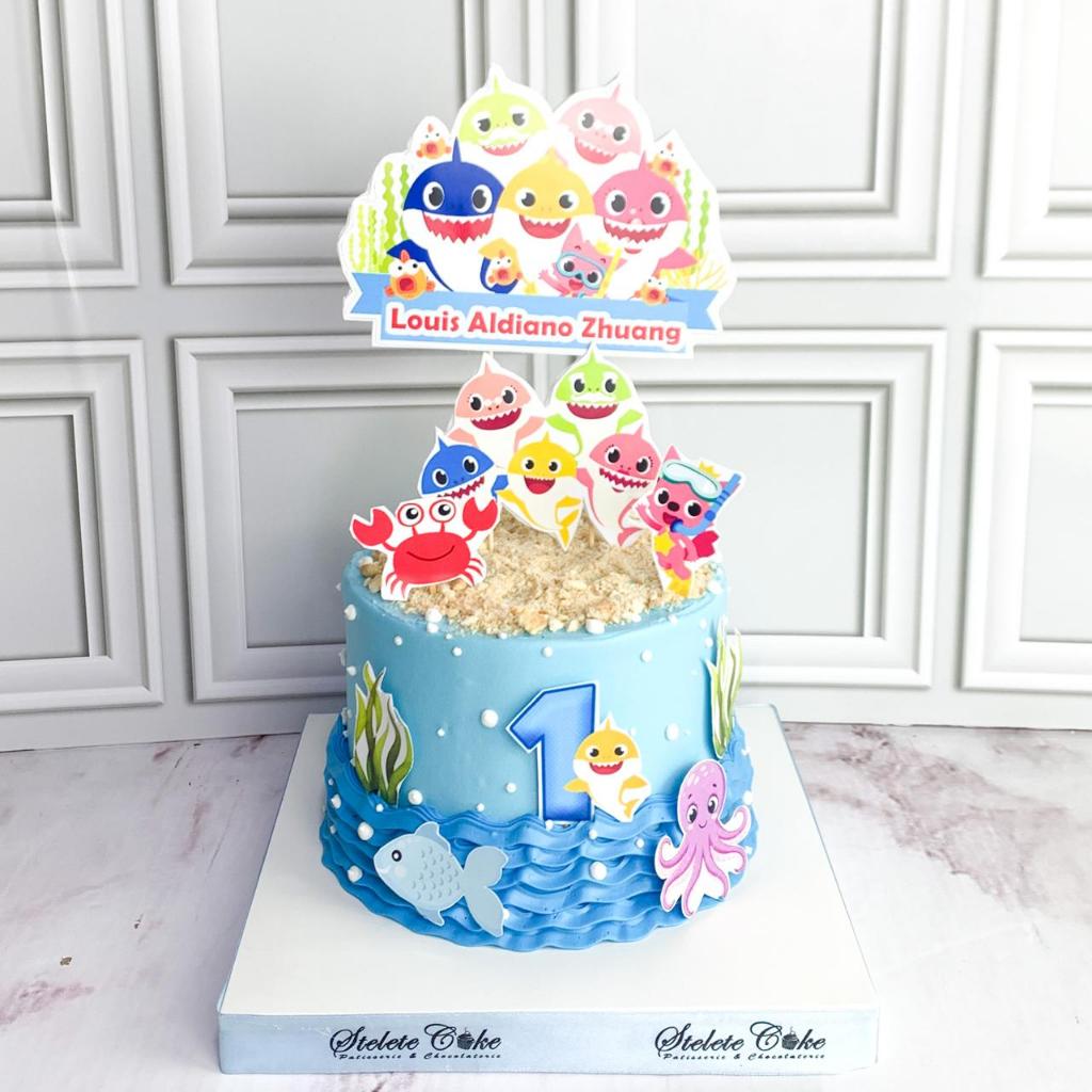 

Kue Ulang Tahun/Birthday Cake/Kue ultah tema Baby shark/Kue baby Shark/Kue Birthday Jakarta