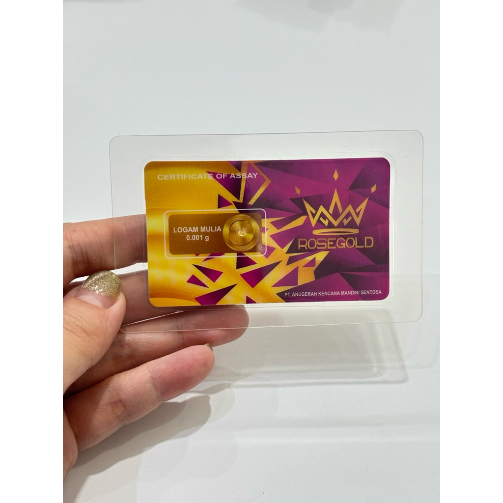 ISI 30 Biji 0.001 Gram Emas Mini Gold Hadiah Giveaway Bonus Free Gratis Gift Batangan Rose Gold 999.