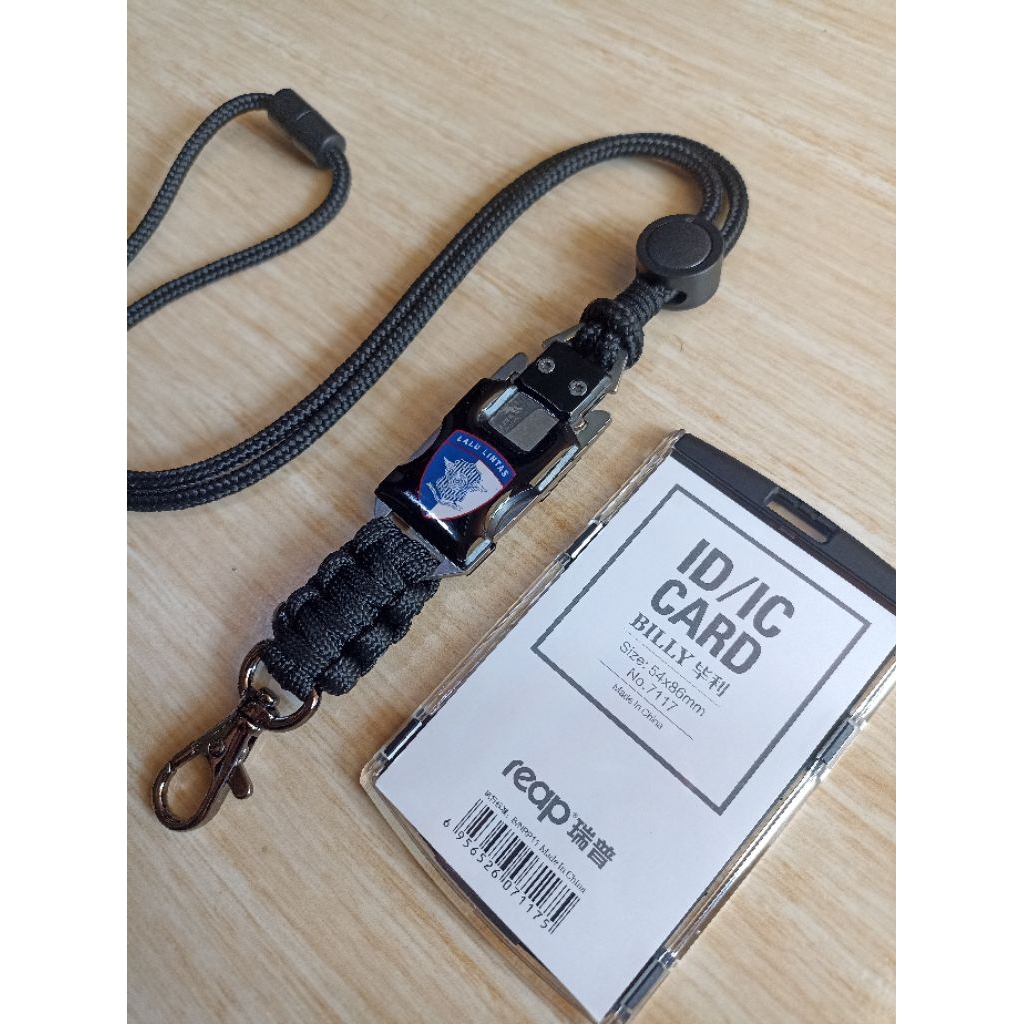 

Tali Lanyard id card Logo SAT LANTAS TERBARU Plus Tempat Id nya