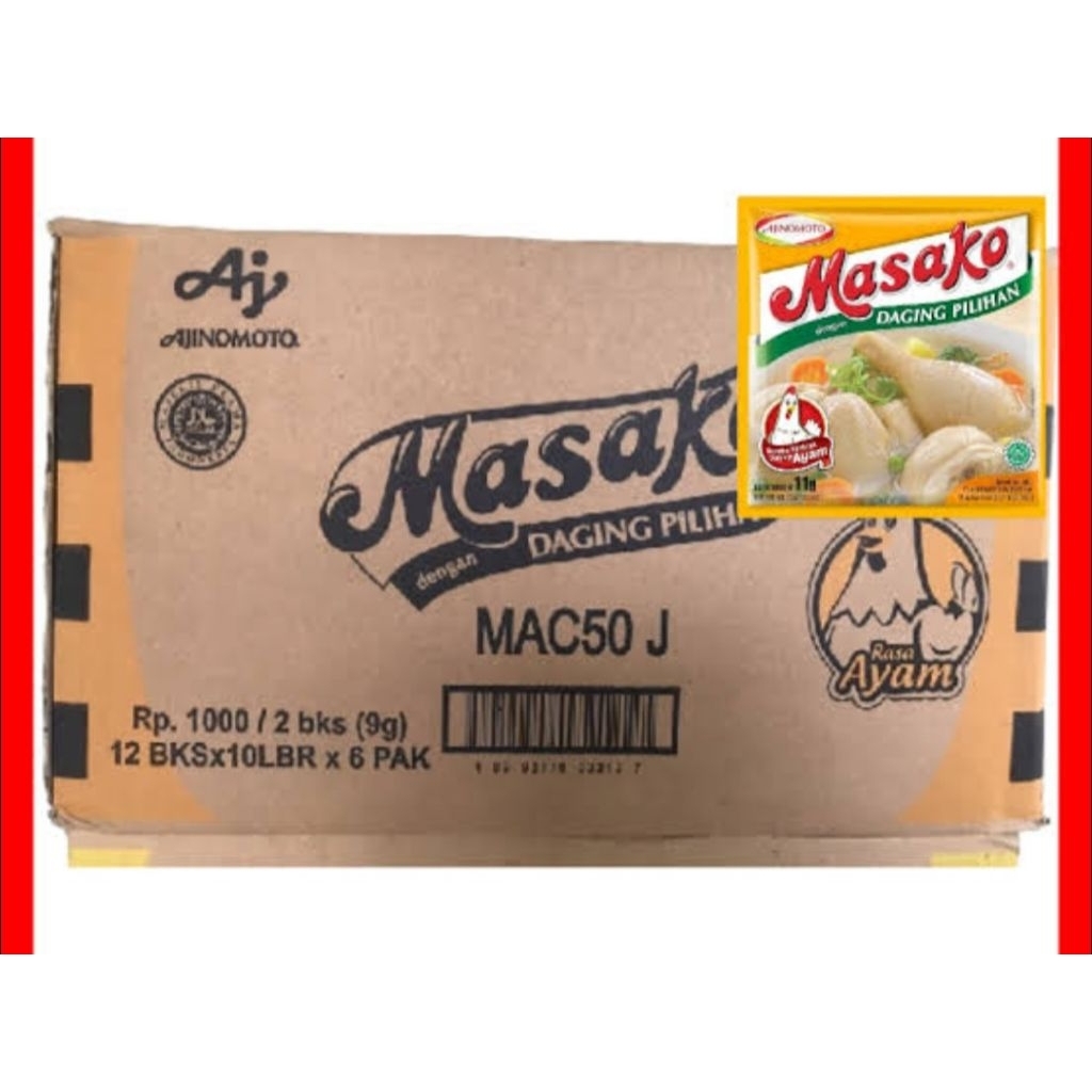 Masako renteng Ayam 1 dos | Masako renteng Sapi 1 dos | Masako renteng isi 60 renteng 1 DOS