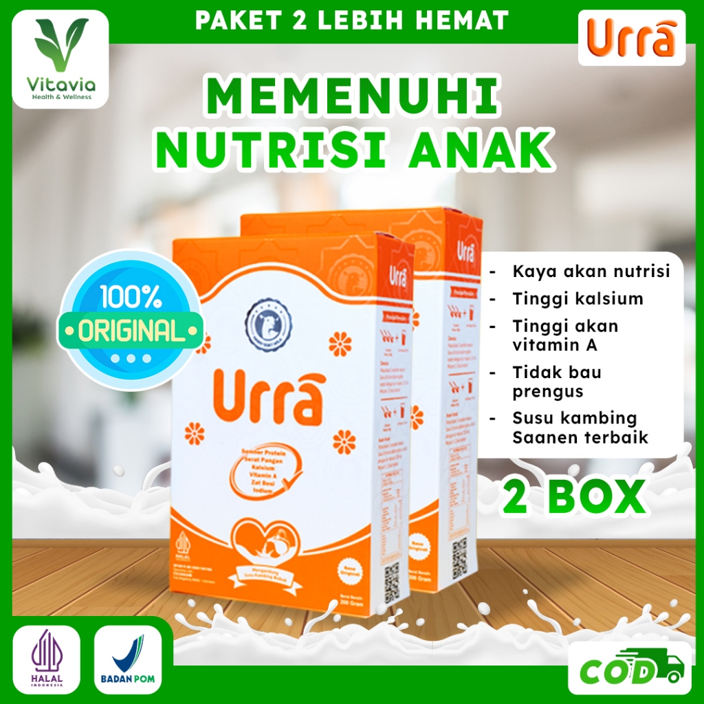 

[Paket 2 Box] Susu Urra | Susu Kambing Saanen Premium Penuh Nutrisi Pertumbuhan Anak
