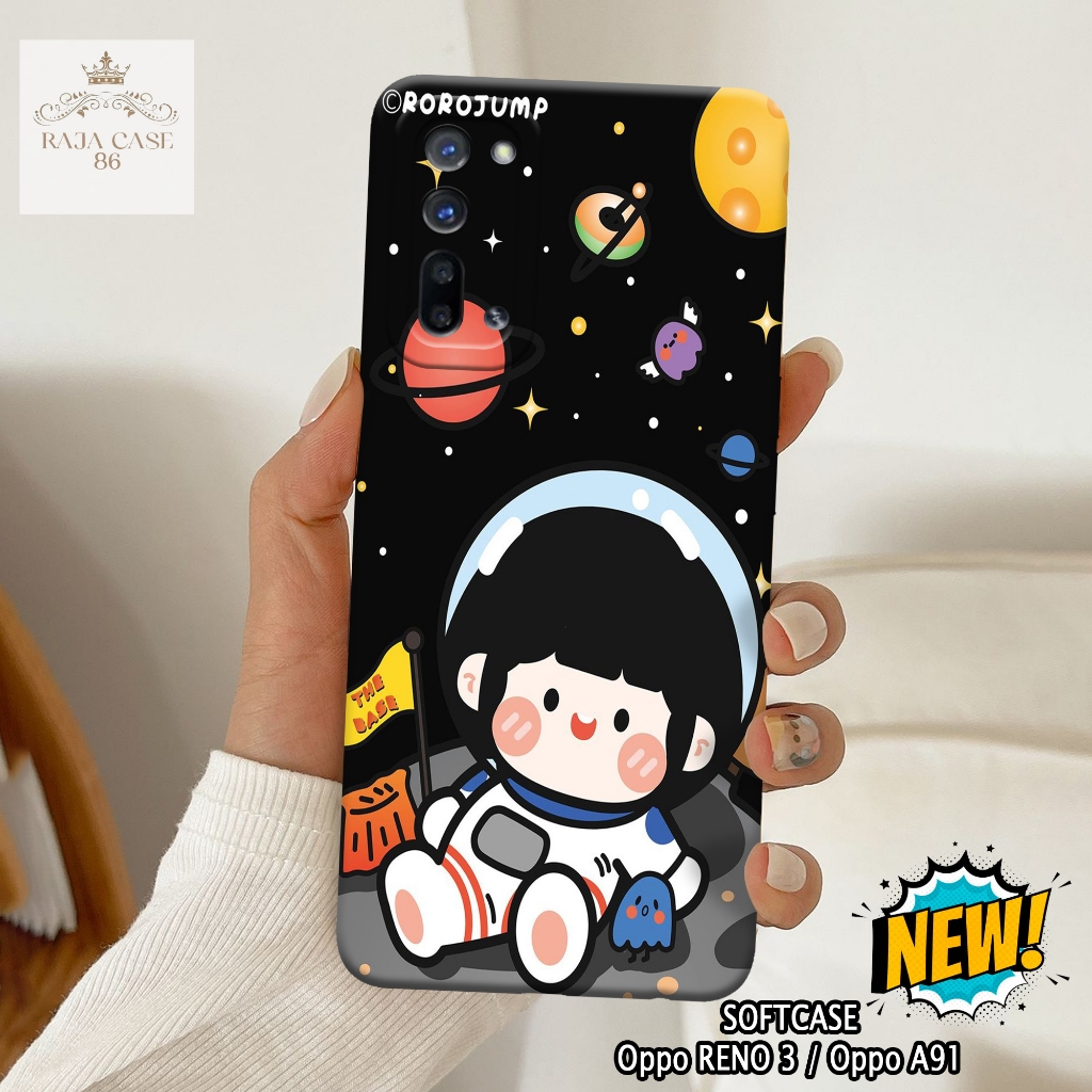 Case Oppo Reno 3 / Oppo A91 - Rajacase - casing Oppo Reno 3 - Motif case Cartoon - Pelindung handpho