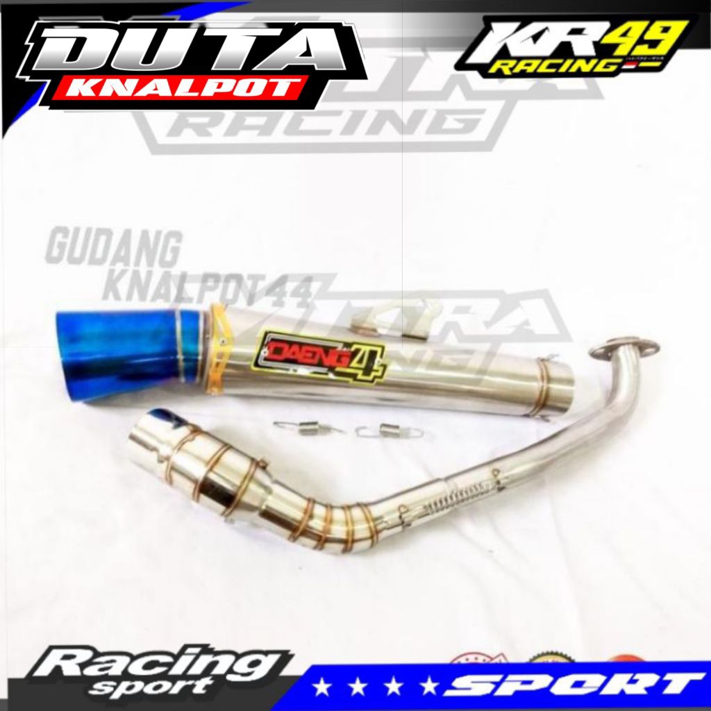 Knalpot Daeng 4 Gahar Kompetisi Standar Racing Untuk Motor Matic Vario Beat Nmax Aerox Mio sporty da