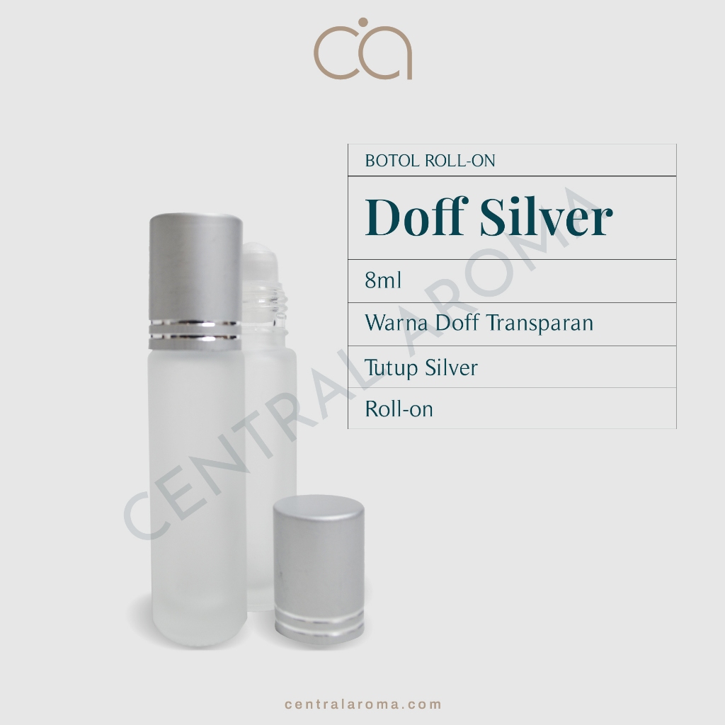Botol Roll-on 8ml Doff Silver | Per Lusin