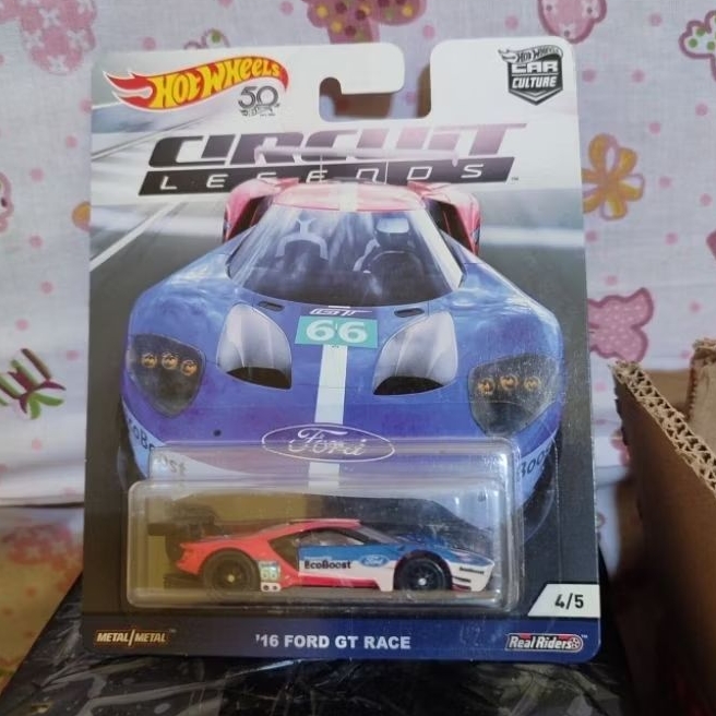 Hot Wheels Circuit Legends 16 Ford GT Race Car Culture Real Riders diecast Mattel