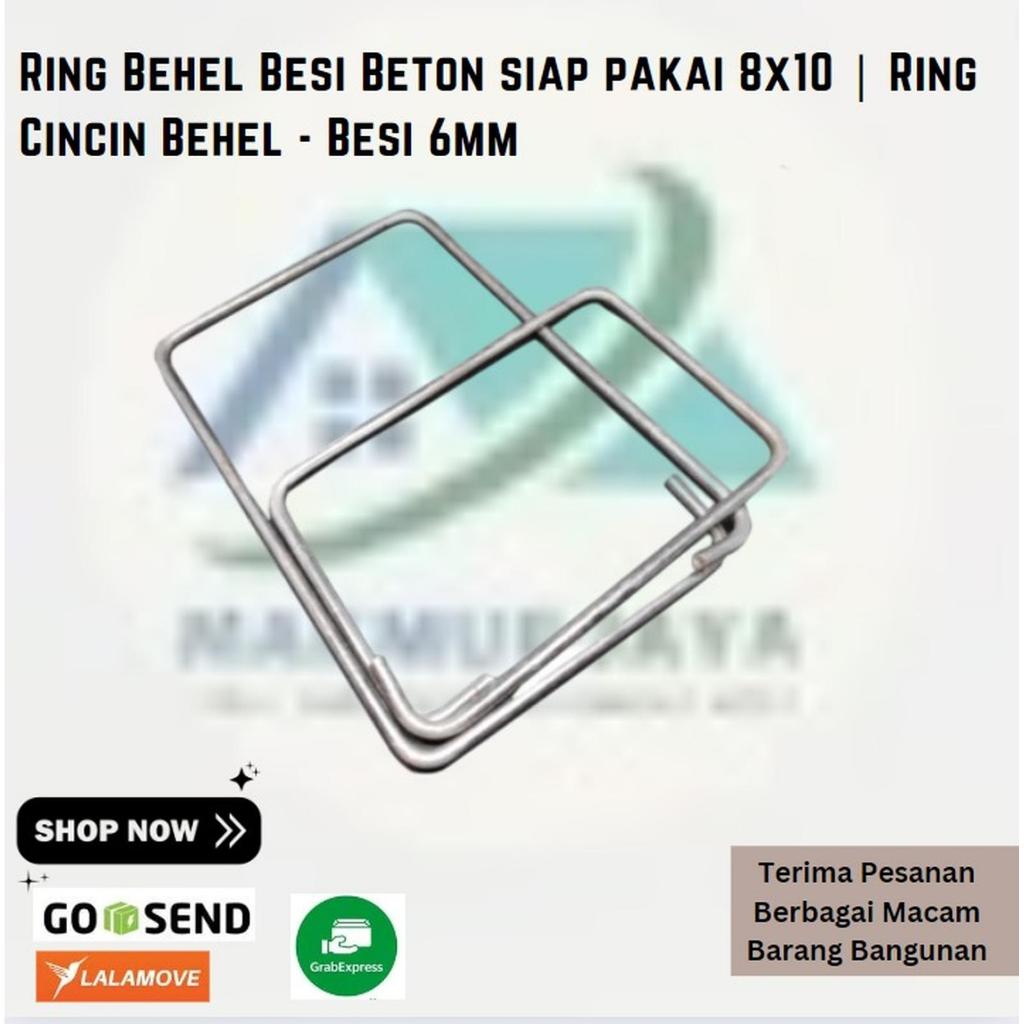 Ring Behel Besi Beton siap pakai 8x10 | Ring Cincin Behel - Besi 6mm - 6mm Full