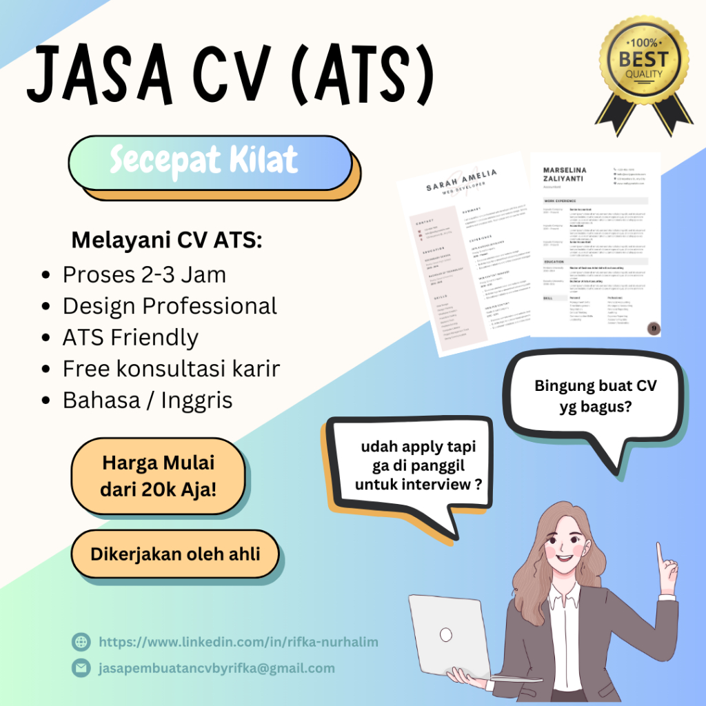 JASA PEMBUATAN CV | CV ATS | JASA CV