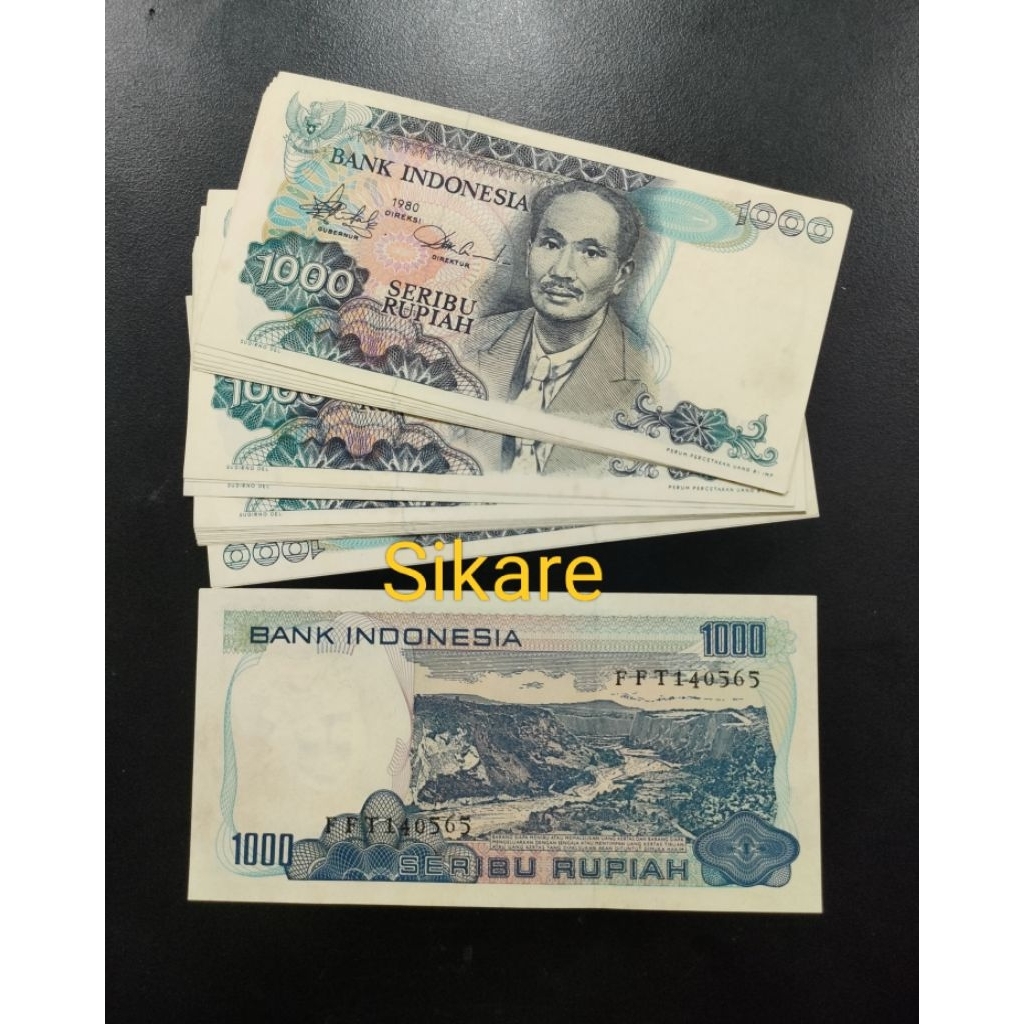 1000 Rupiah Dr Soetomo 1980 UNC Kertas Koleksi