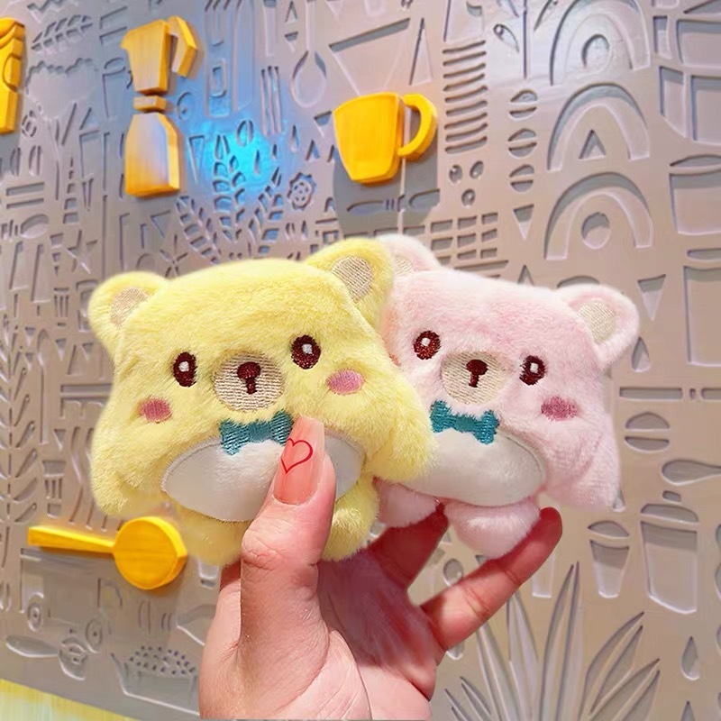COD Gantungan Kunci Boneka Mewah Beruang Gemuk Mewah Liontin Boneka Kartun 3D Tas Lucu Keychain