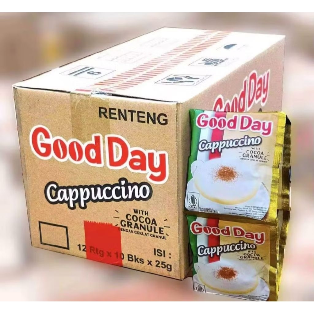 

Good Day Cappucino 1 renceng (renteng) isi 10 Sachet