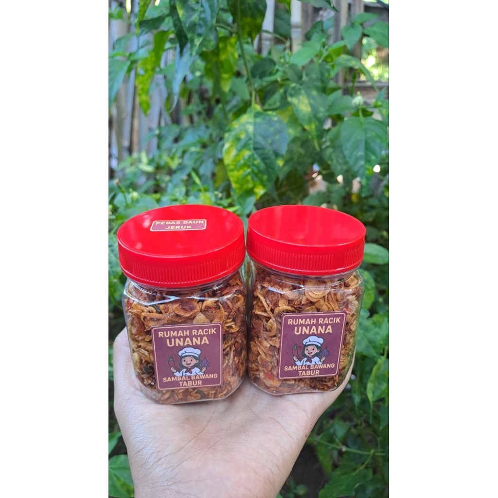 

Rumah Racik Unana/Sambal Tabur Bawang pedas ori/pedas daun jeruk