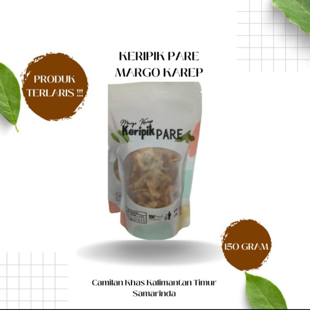 

Keripik Pare Margo Karep - Cemilan Khas Kalimantan (150gr)