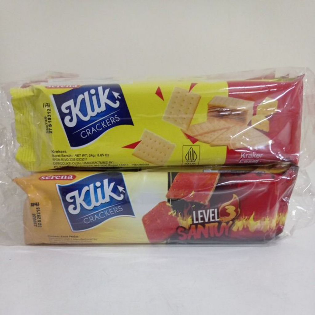 SERENA KLIK CRACKERS LEVEL SANTUY RASA PEDAS/KEJU