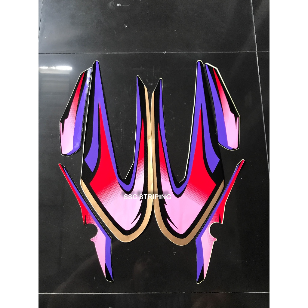 STRIPING STIKER RXS SE 1996 MERAH BIRU PINK