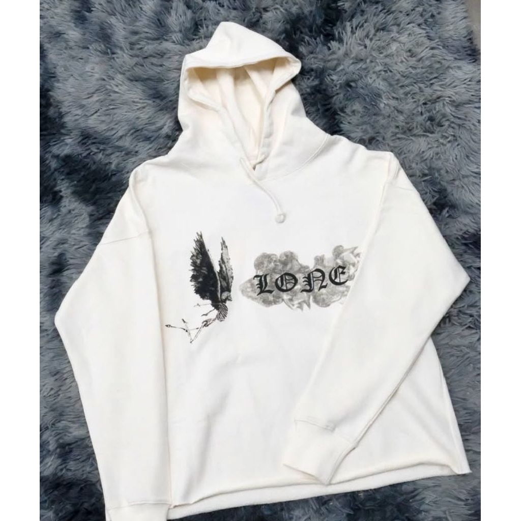 VLONE SMOKE DEMON ANGEL HOODIE BEIGE