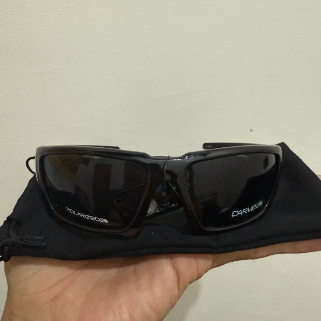 kacamata pria carve original 3341 empire polarized sunglasses blak hitam new