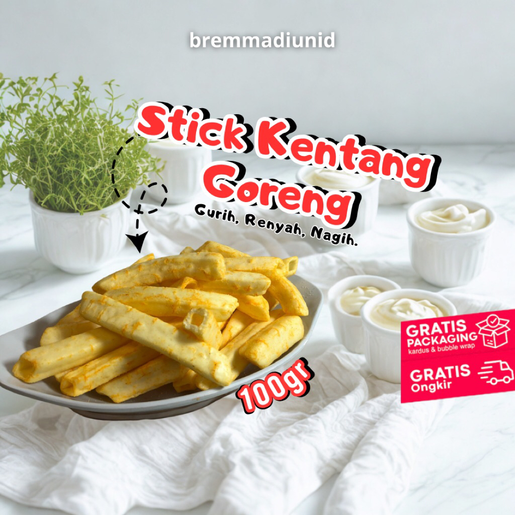 

Stick Kentang Goreng 100g | Stick Kentang Pipa Original