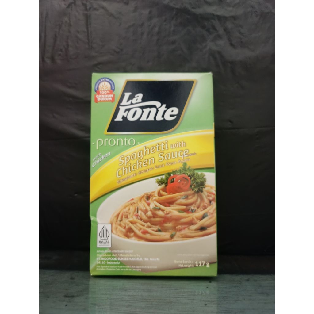 

LAFONTE PRONTO SPAGHETTI WITH CHICKEN SAUCE 117GR