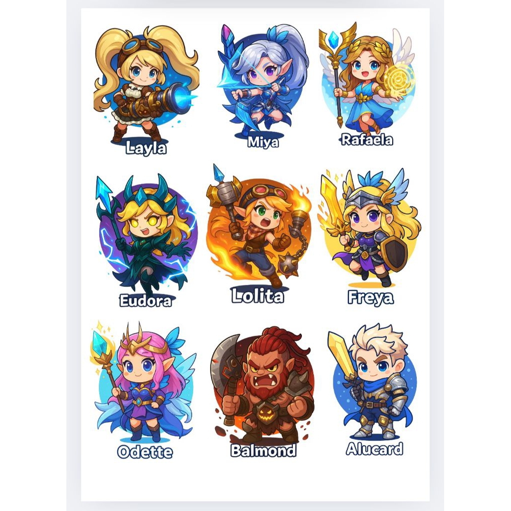 

Stiker Vynil Karakter Mobile Legend