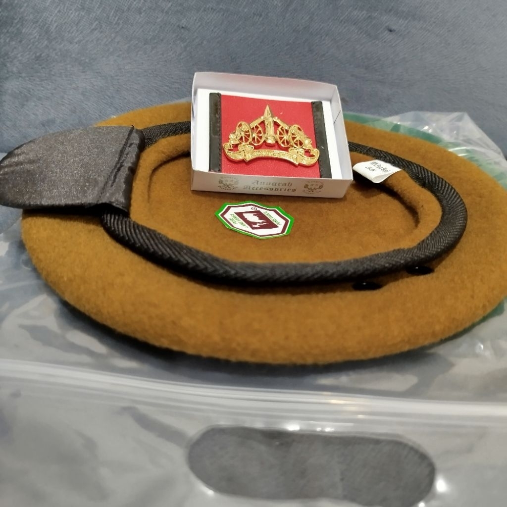 paket baret dan emblem armed tni ad