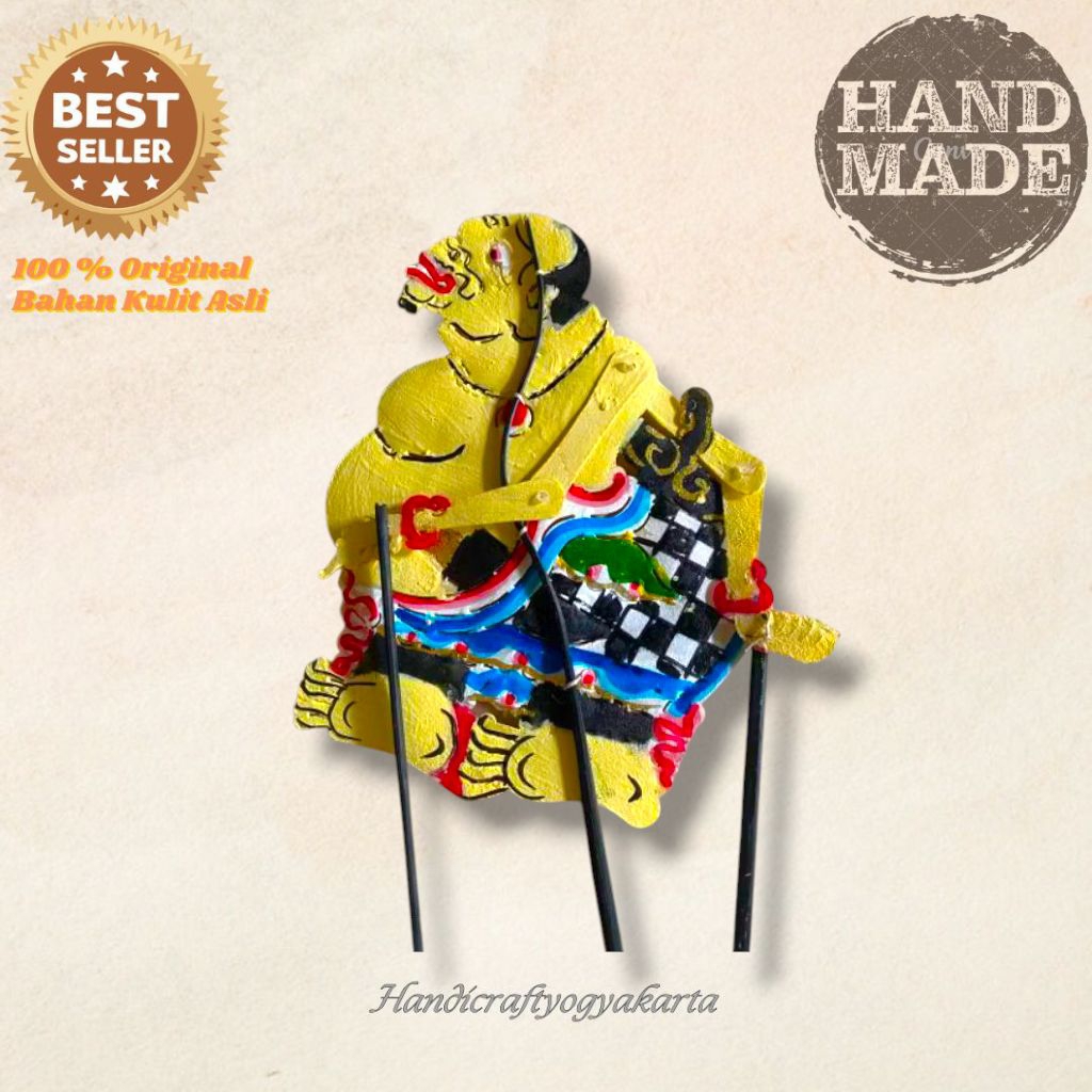 Wayang Kulit asli sapi Semar 30 cm