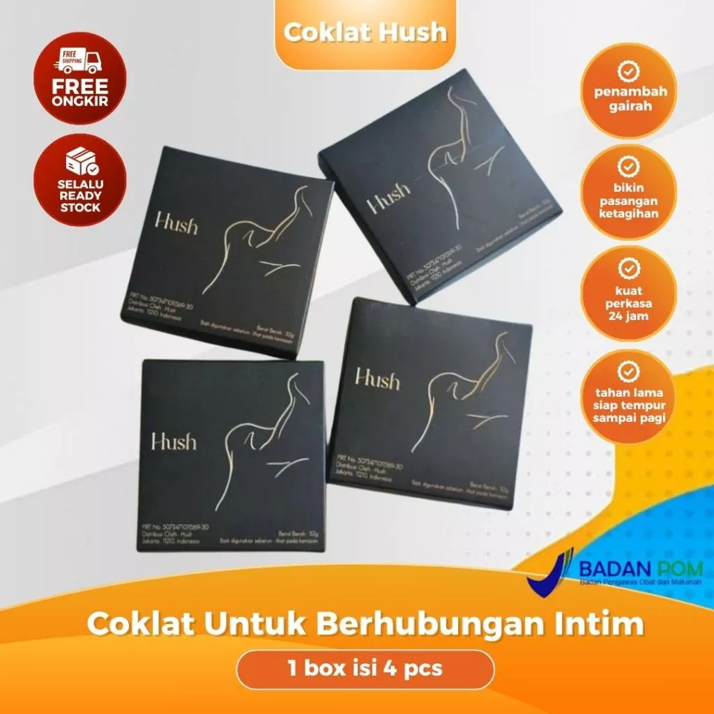 

READY STOK Hush chocolate isi 1 box isi 4 pcs coklat manis cinta
