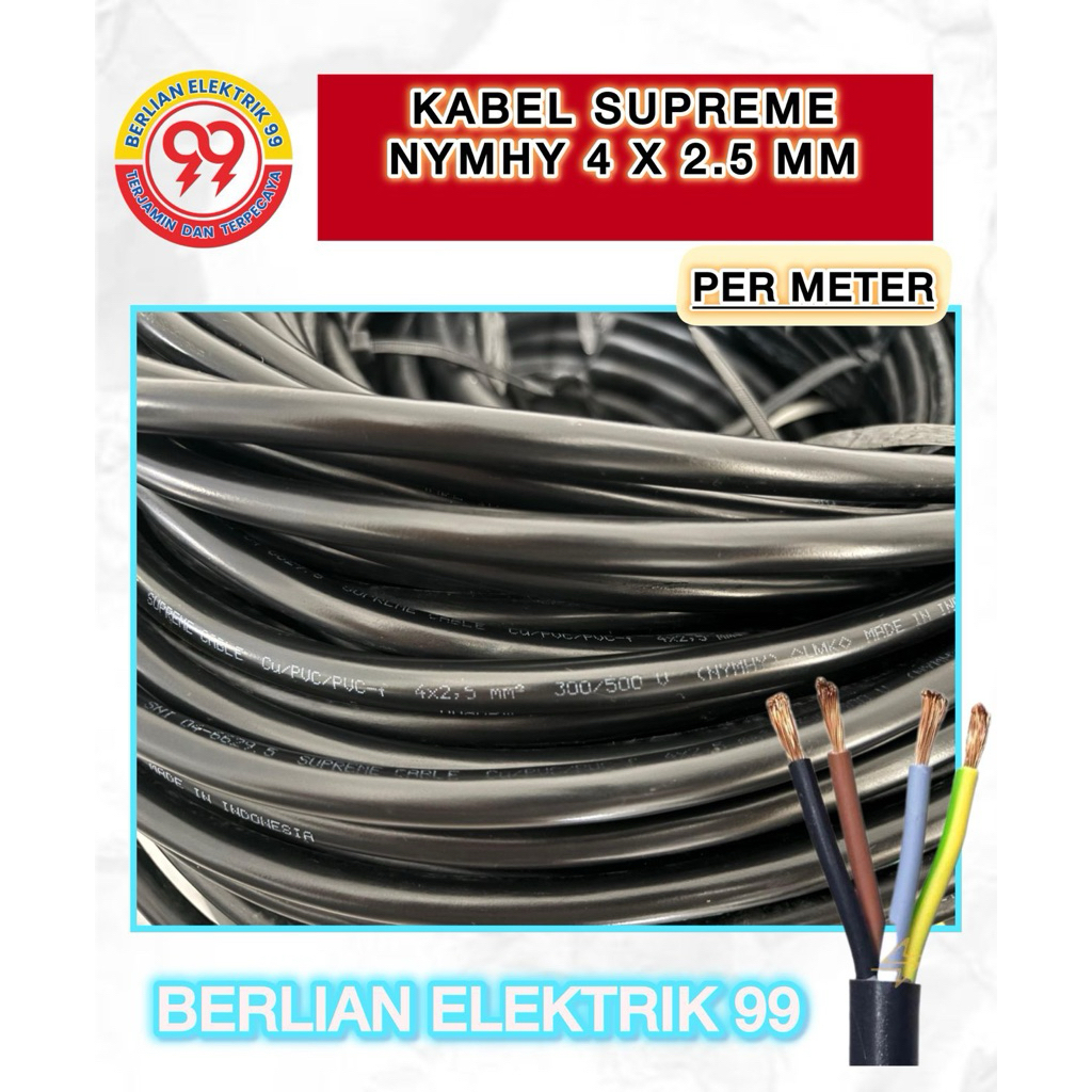 Kabel supreme NYMHY 4x2,5mm(SERABUT)per meter