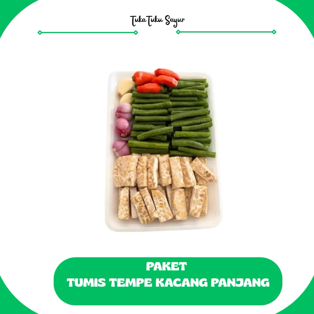 

PAKET TUMIS TEMPE KACANG PANJANG / SIAP MASAK / SAYUR PREP / SAYUR FRESH