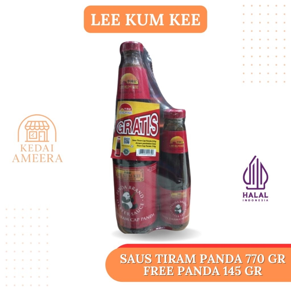 

Saus Tiram Panda Lee Kum Kee 770Gr FREE Saus Tiram Panda 255Gr | Halal | Ready Stock