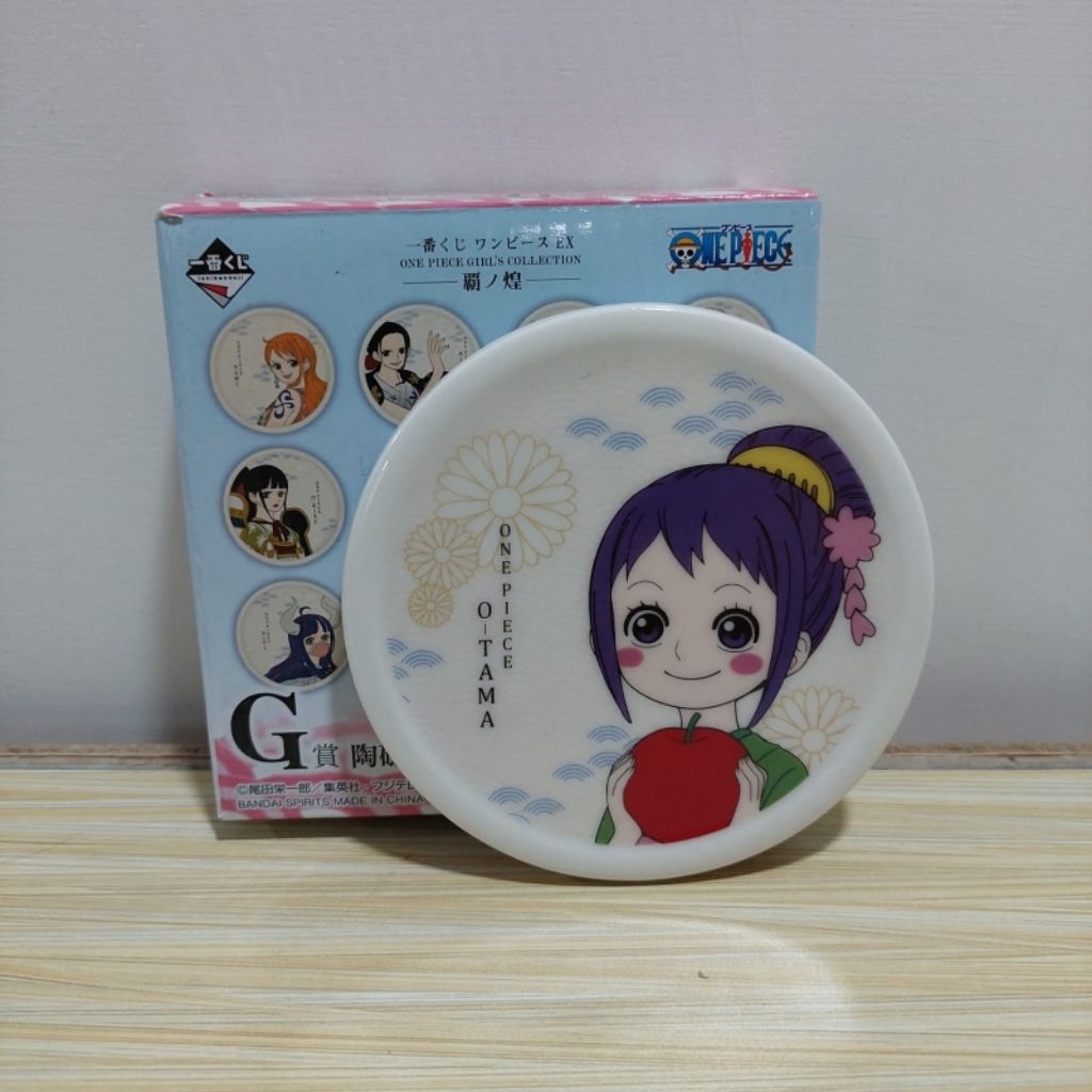 otama one piece ichiban kuji coaster piring
