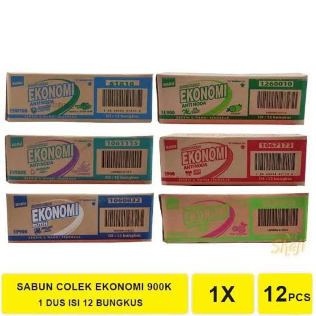SABUN COLEK CREAM EKONOMI WINGS 5000 900K 1 DUS ISI 12 BUNGKUS - EL900K/ 380 gram