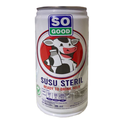 

So Good Susu Cair Steril Kaleng 189 ml