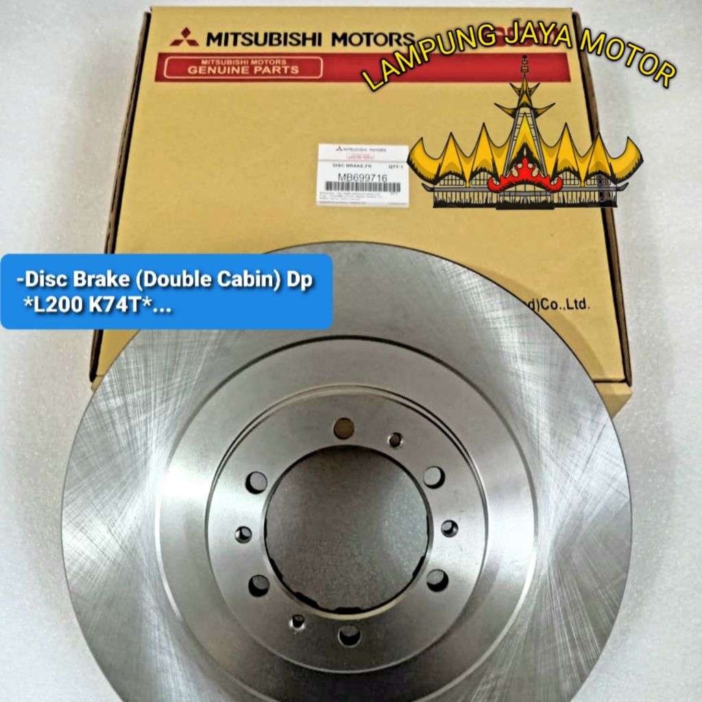 DISC BRAKE PIRINGAN CAKRAM MITSUBISHI L200 / K74T (DOBLE CABIN) (DOBLE PISTON)