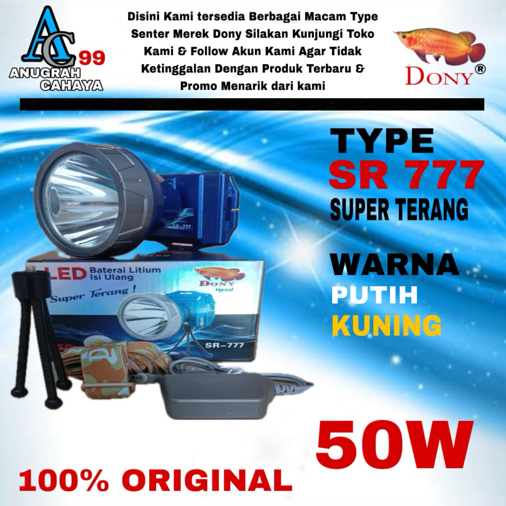 Senter kepala Dony SR-777 50W (Super Terang)