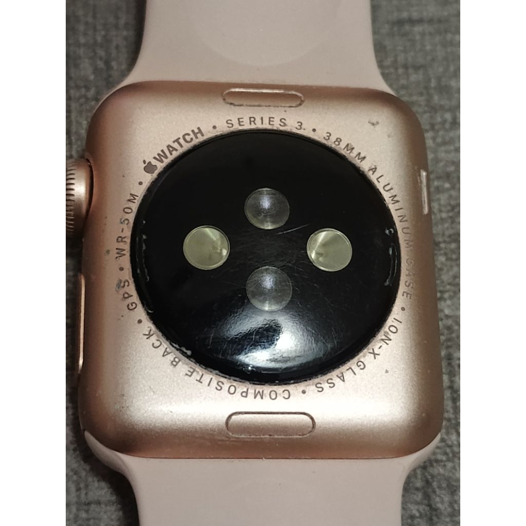 APPLE WATCH  SERIES 3 38MM CASE GOLD ALUMUNIUM SPORT BAND PINK SAND ORIGINAL IBOX SECOND