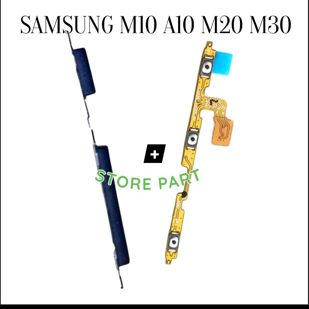 Pestakilau Tombol Flexible On Off + Volume Samsung A10 M10 M20 M30 Sparepart Hp Satu Set