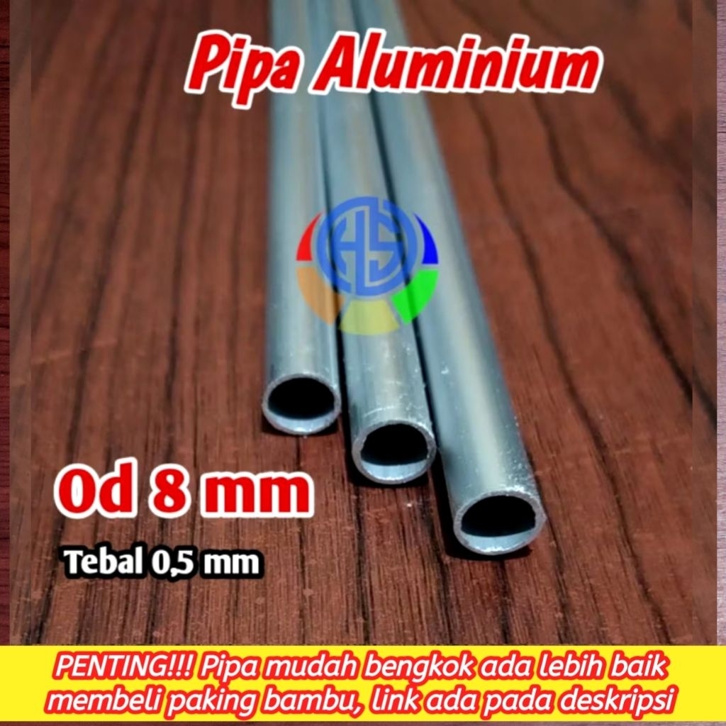 Pipa Aluminium 8mm atau 3/8"